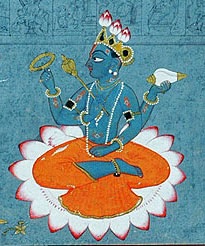 Lord Vishnu and Sudarshana Chakra