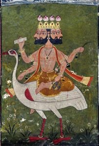 Brahma on hamsa